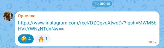 Ссылка Орнеллы в рабочем чате — 16 июня